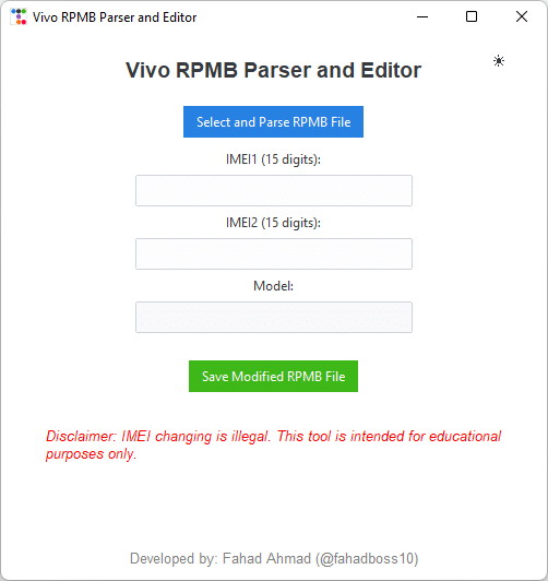 Vivo rpmb parser and editor