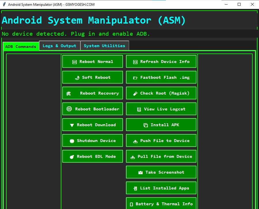 Android system manipulator tool